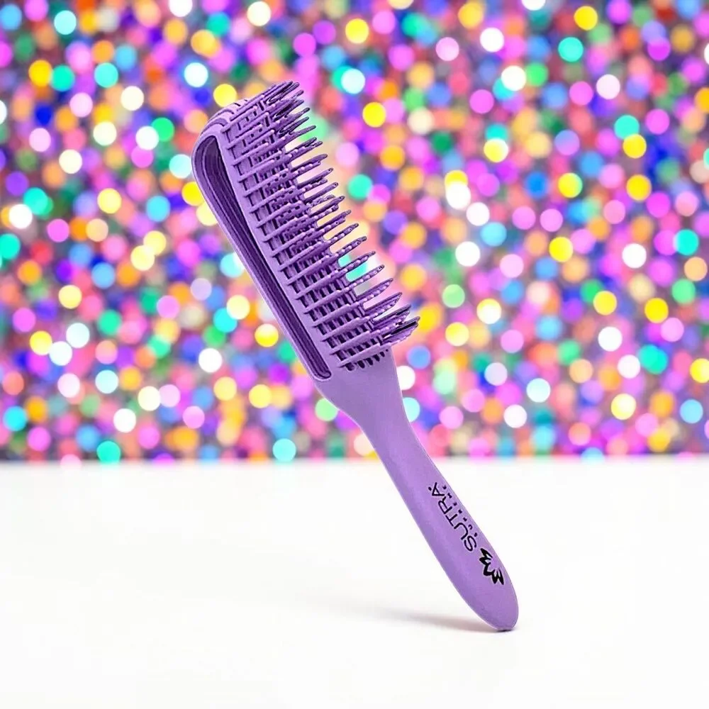 Sutra Beauty Non-Slip Rubber Handle Flexi Purple Brush Brand New In Box